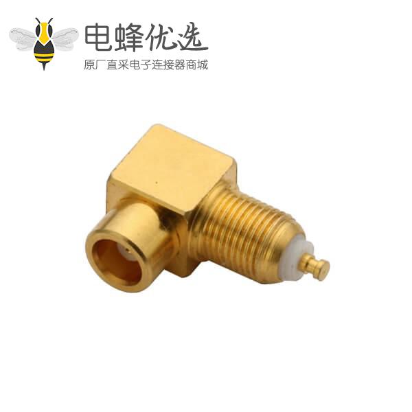 有线电视连线接头弯式穿墙式mcx连接器母头面板安装