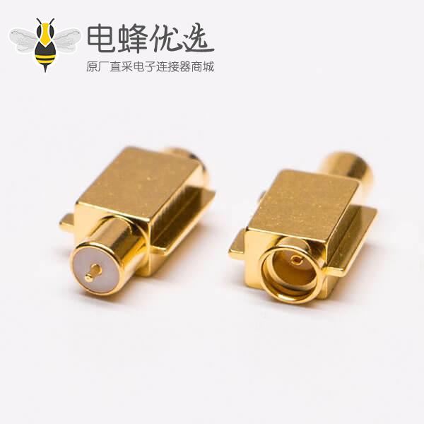 MCX90度母座沉板式镀金同轴连接器