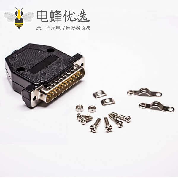 DB25连接器公头直式180度车针接线焊接