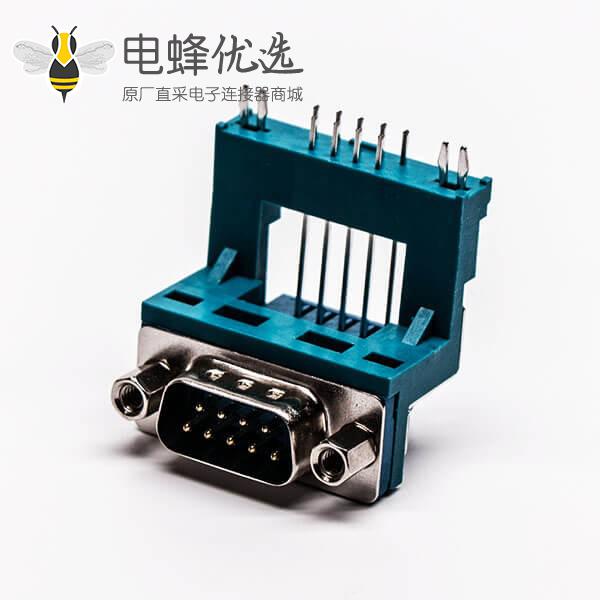 D Sub 射频连接器9针公头高架无卤绿胶铆锁