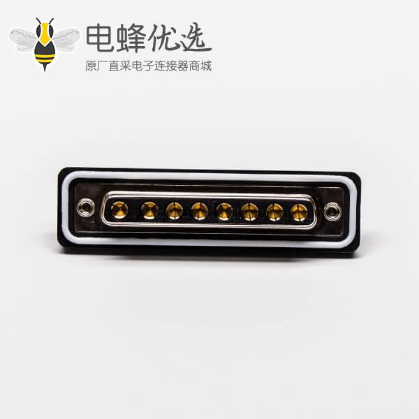 防水d sub连接器8w8大电流母头直式焊线