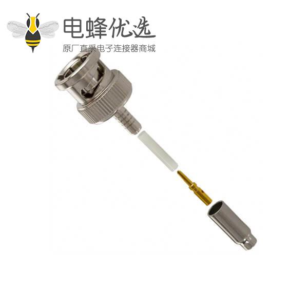 压接式连接器 直式公头BNC同轴射频