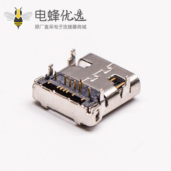 type c接头USB3.0母座弯头DIP+SMT