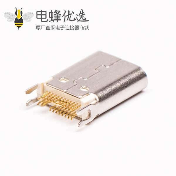 type c连接器板端母头直式卡板式接PCB板
