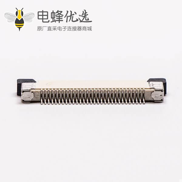 fpc贴片插座0.5mm后掀盖式下接触30针焊接H2.0