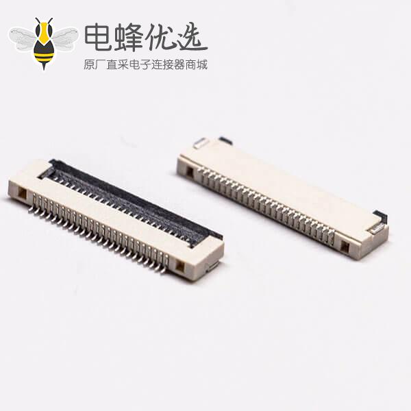 0.5mm fpc 封装24针卧式无锁双面接1.2H板端插座