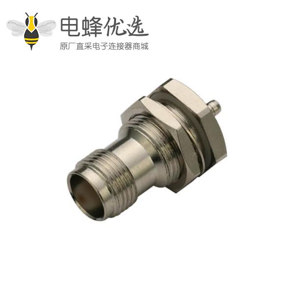 tnc直式穿墙母头面板安装接线RG400,142同轴连接器