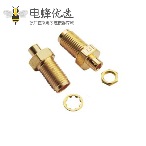 同轴线 焊接直式穿墙母头sma连接器线缆RG316