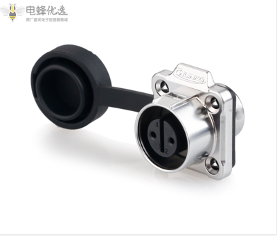 LP-12-2芯方座全金属圆型防水航空插座微小型连接器