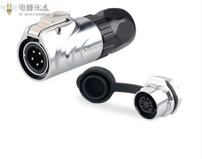 LP-12-5芯公头螺母座全金属微小型航空插头插座连接器
