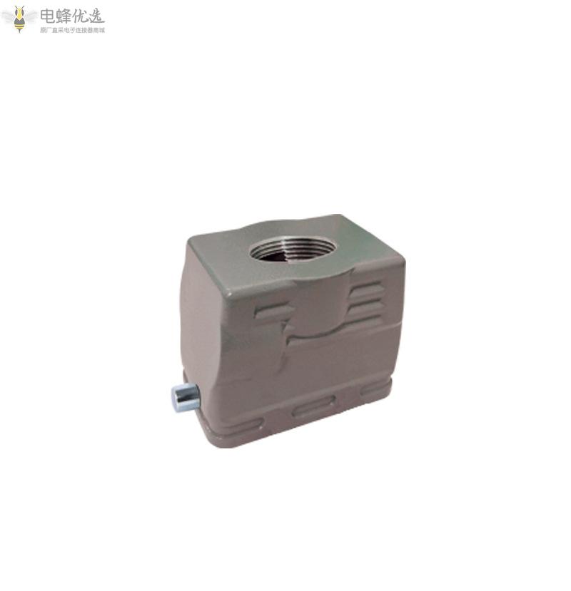 矩形重载连接器原厂家发货10针顶出2耳上壳工业插头外壳