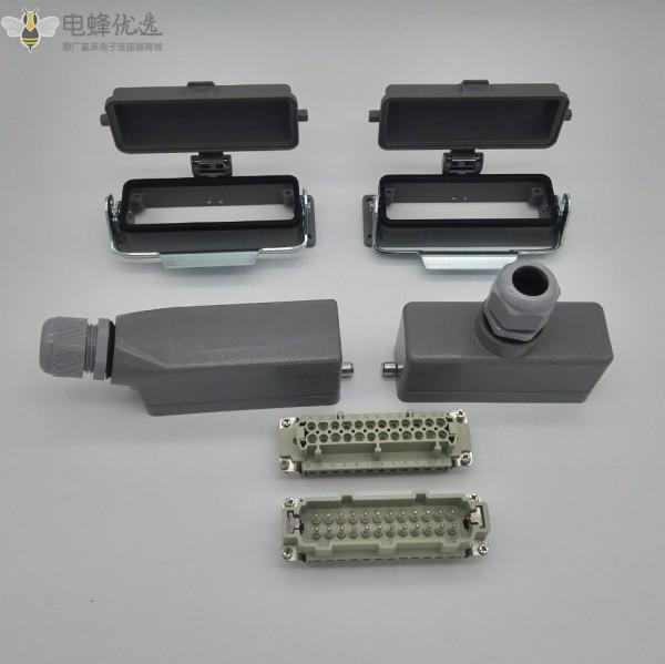重载连接器24芯螺丝接线矩形连接器热流道模具航空插头