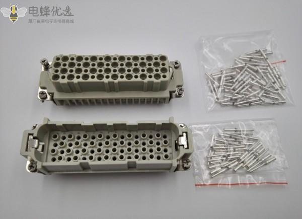 64芯顶部出线HDC重载连接器矩形防水航空插头高压柜