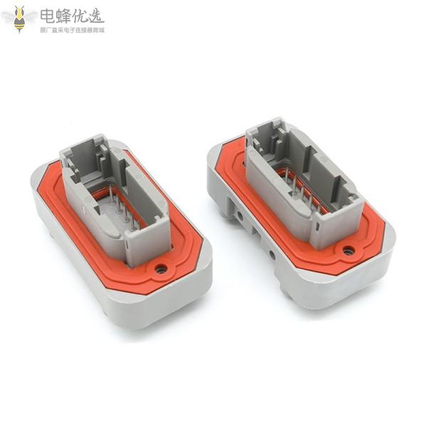 12孔汽车连接器直针PCB防水接插件