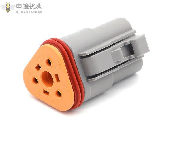 3孔母端子DT06汽车连接器防水接插件公母对接端子线束插头