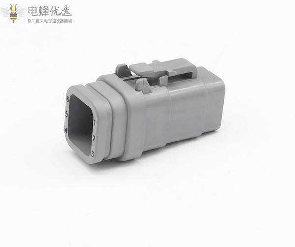 6孔高盖汽车连接器防水250V接插件公母对接