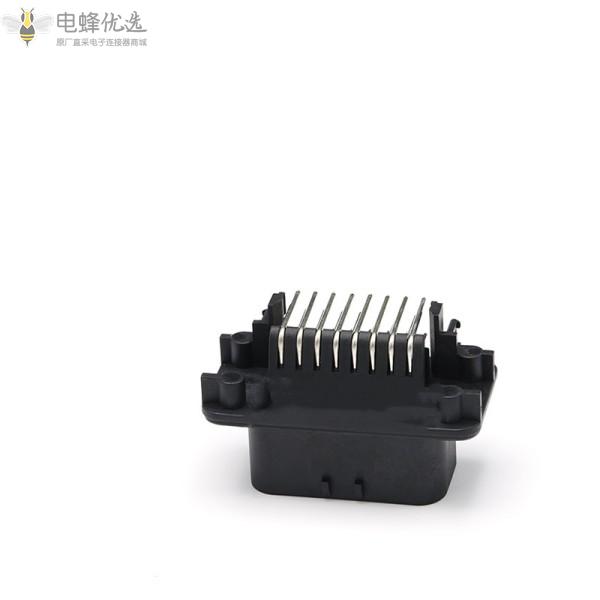776087-1汽车连接器23芯防水针座弯针23PIN通孔安装PCB插针