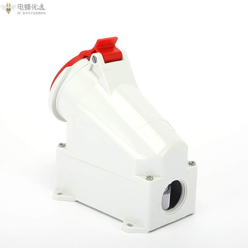 IP44防水工业连接器5芯欧标16A32A250V明装插座3P+E+N