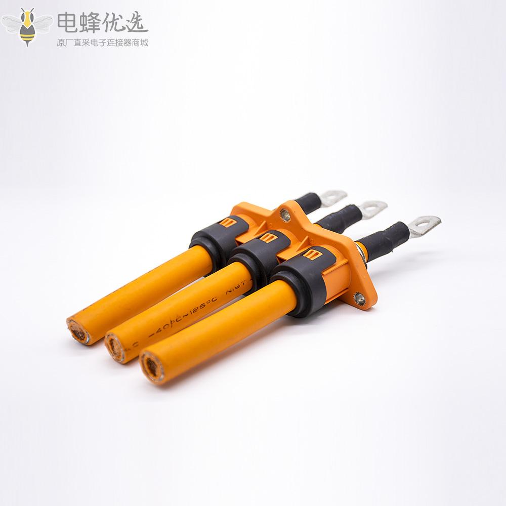 新能源汽车HVPT高压连接器3针塑料外壳接50mm&sup2;厂家定制