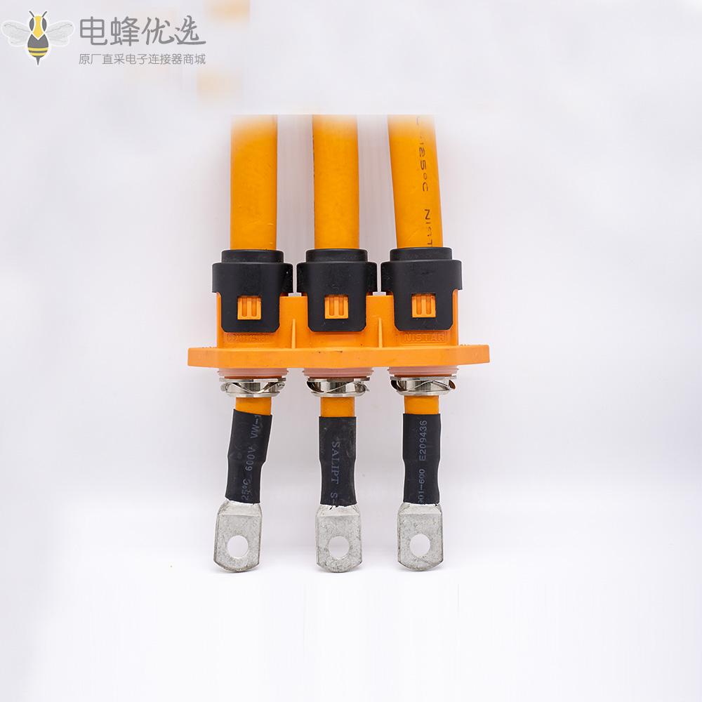 新能源汽车HVPT高压连接器3针塑料外壳接50mm&sup2;厂家定制