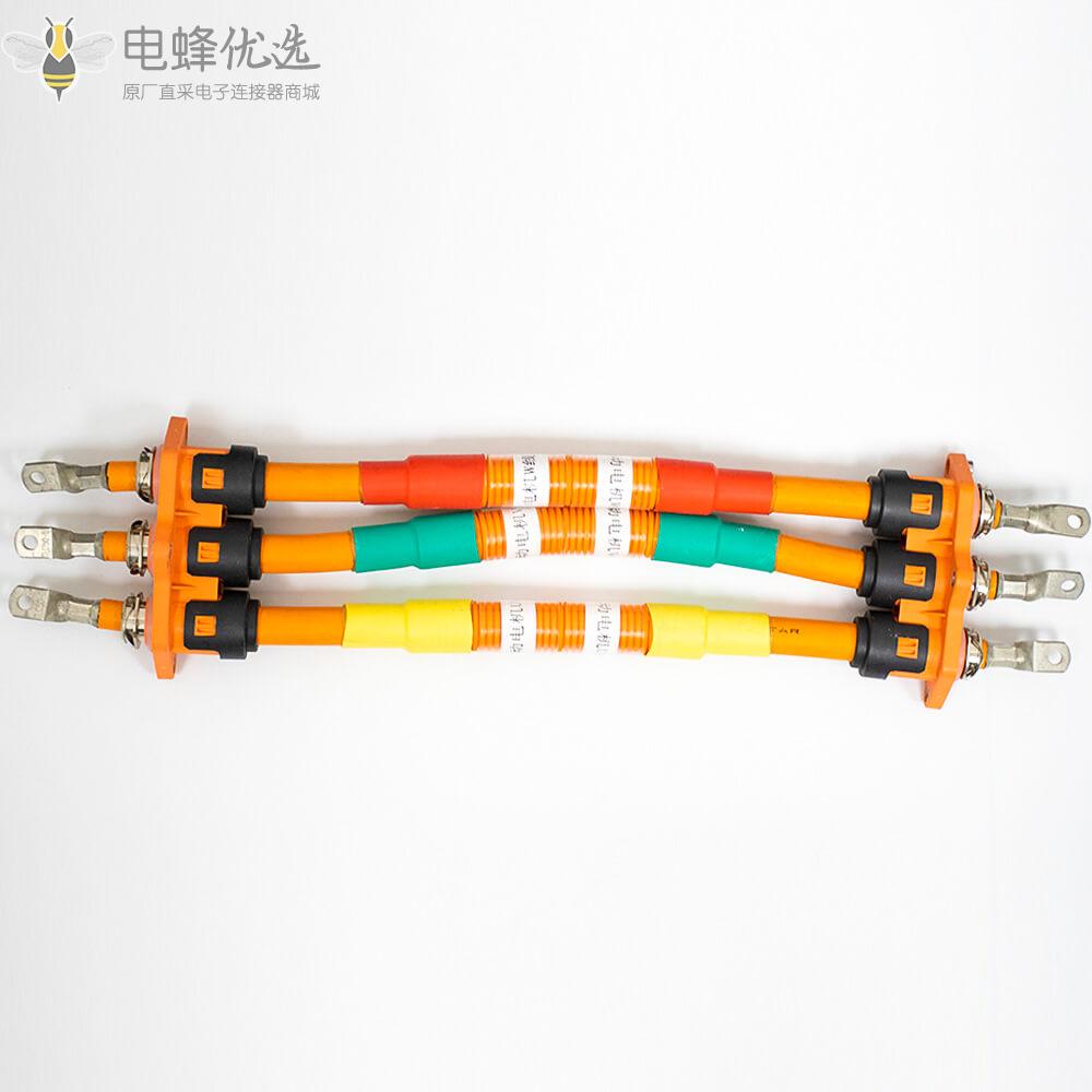 RPT_IPT高压电源连接器电池线连接器200A3芯50mm2电缆厂家定制