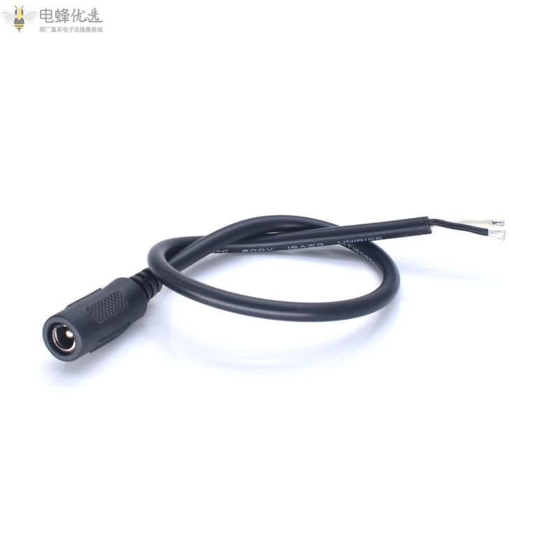 0.75平方DC直流电源线 dc5.5*2.1mm单母头连接线监控LED插头线厂家批发