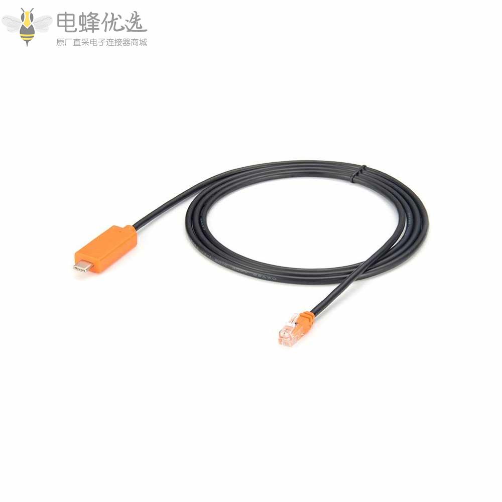 USB_C带模块RS232转RJ12接1M线材生产厂家直销