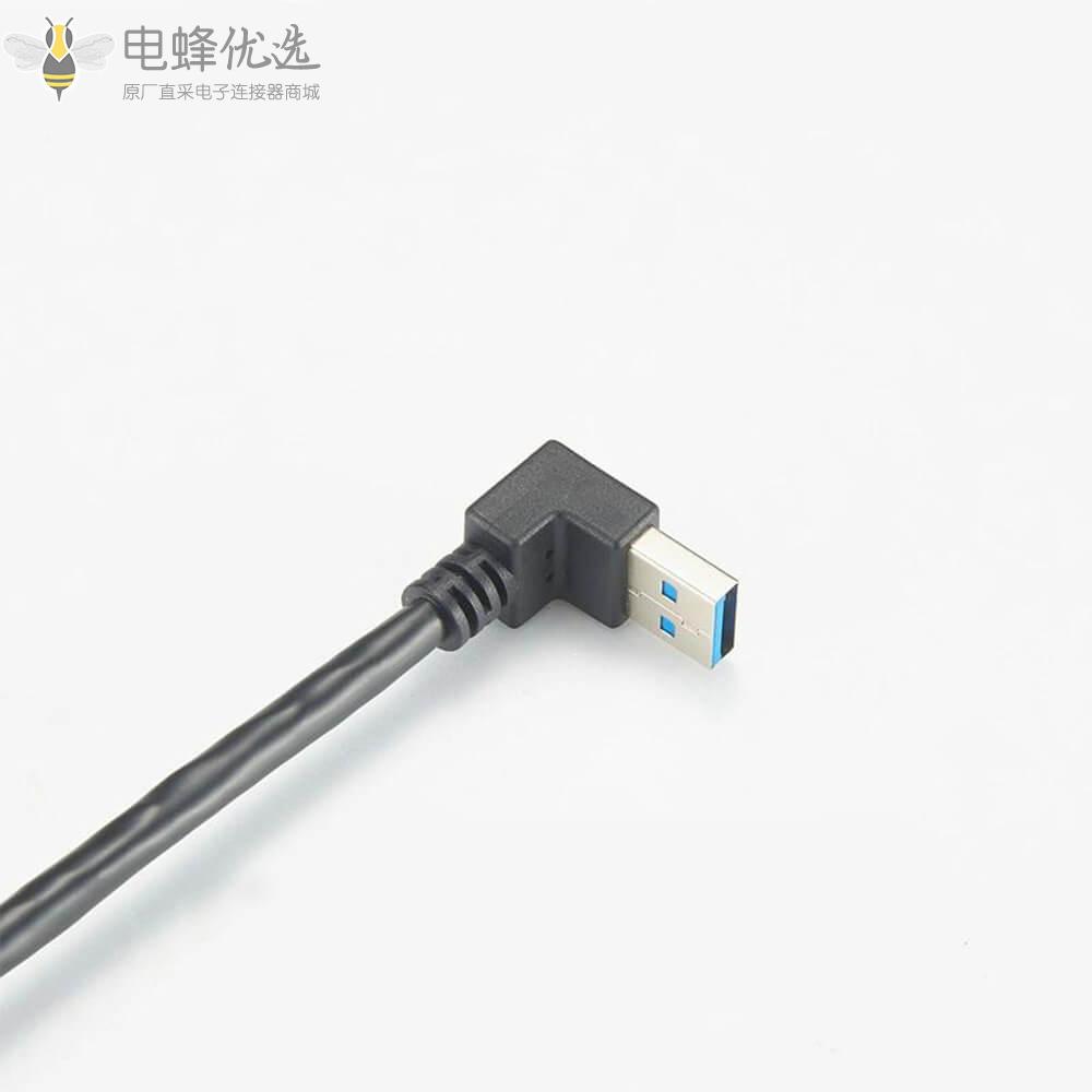 USB3.0公下弯式接1m单边线缆厂家直销