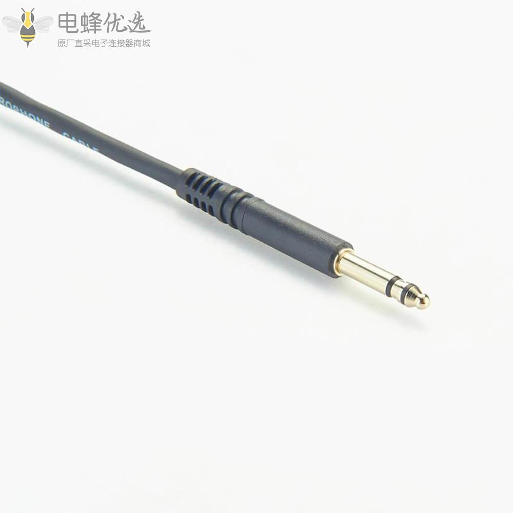 3.5mm公头转3.5mm公头电话跳线接0.5m线材