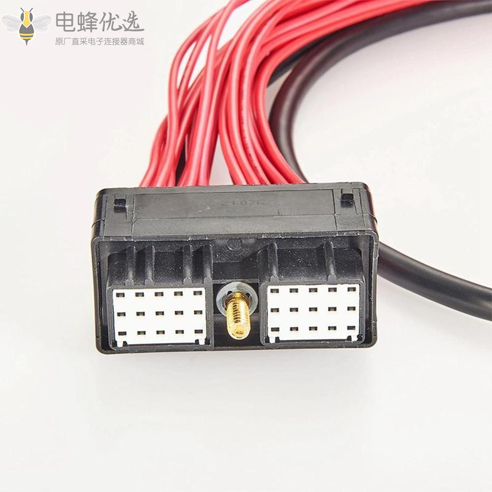 M12公头连接器5芯转矩形30芯母外壳开关接5810130029线缆