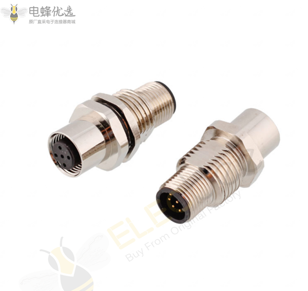 M12转接器I型转接头A编码345812芯公头转母头连接器插头防水