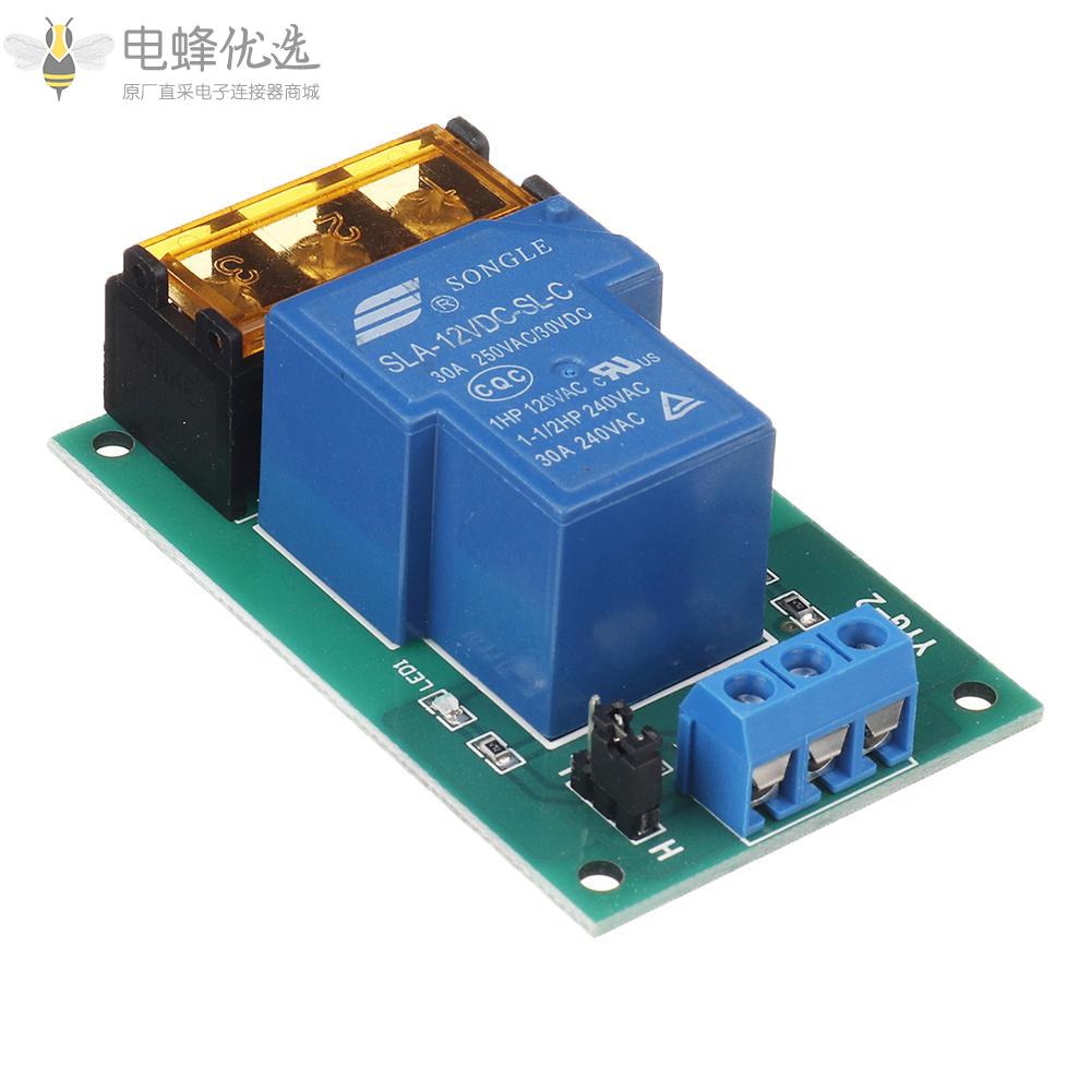 YYLOCK_2_5V_12V_24V大功率继电器模块自锁断电延时开关脉冲信号继电器