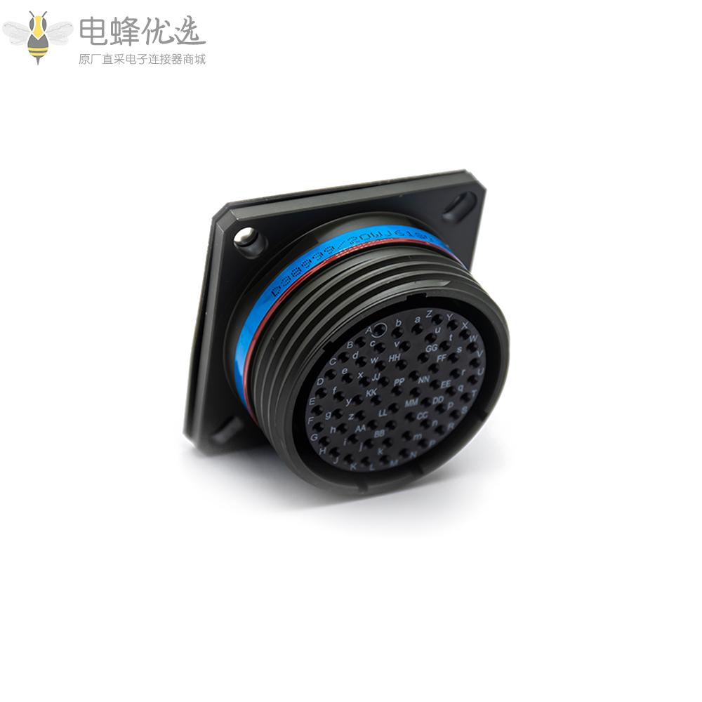 D38999连接器61芯B键位母插孔25号壳体屏蔽插头