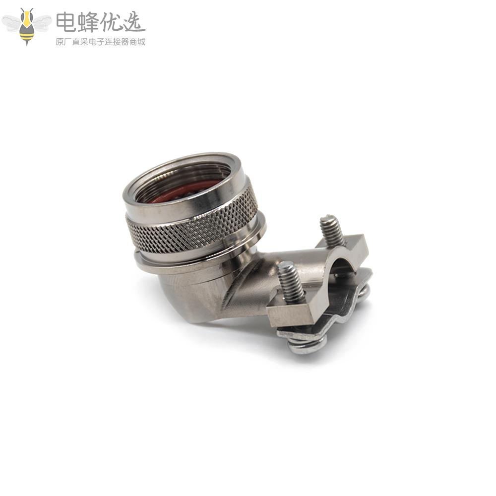D38999连接器13号壳体弯式电缆夹带屏蔽镀镍尾附