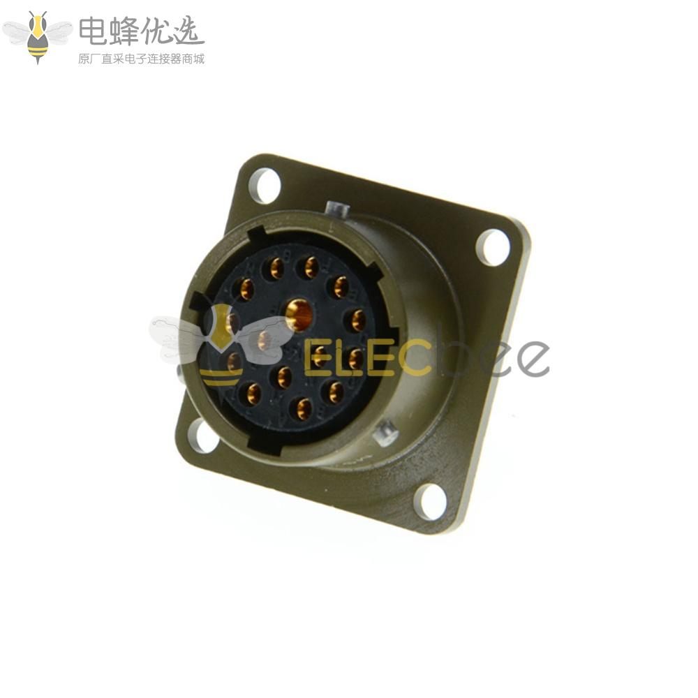 26482板端连接器14号壳体18芯孔式方形法兰母插座