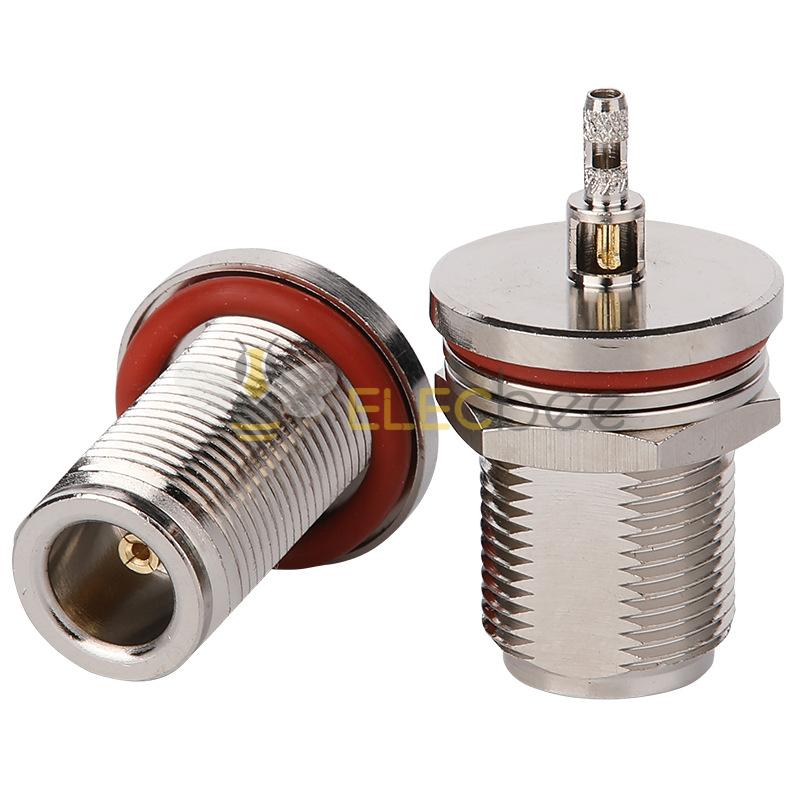 射频连接器N-KY-1.5牙长23mmN型母头开窗式带防水圈RG316 RG086线