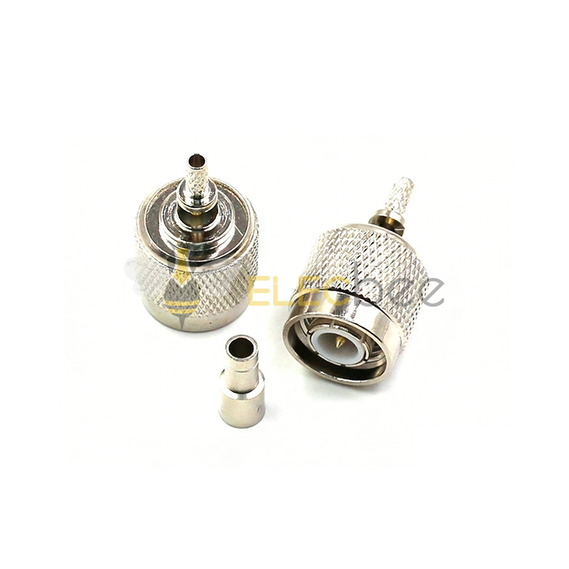 厂家射频同轴连接器 TNC-J-1.5 开窗式 TNC 公头压接 RG316 174 焊线