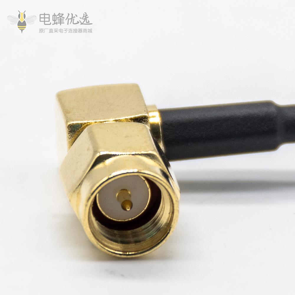 SMA弯头射频线SMA母头转弯公头RG316组装线材