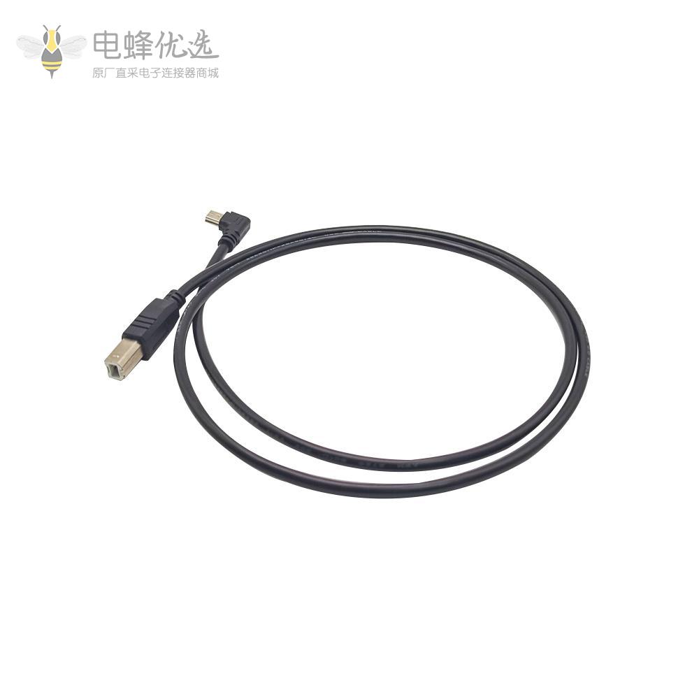 mini&nbsp;usb&nbsp;type&nbsp;b线材双公头usb b直式转mini usb左弯头