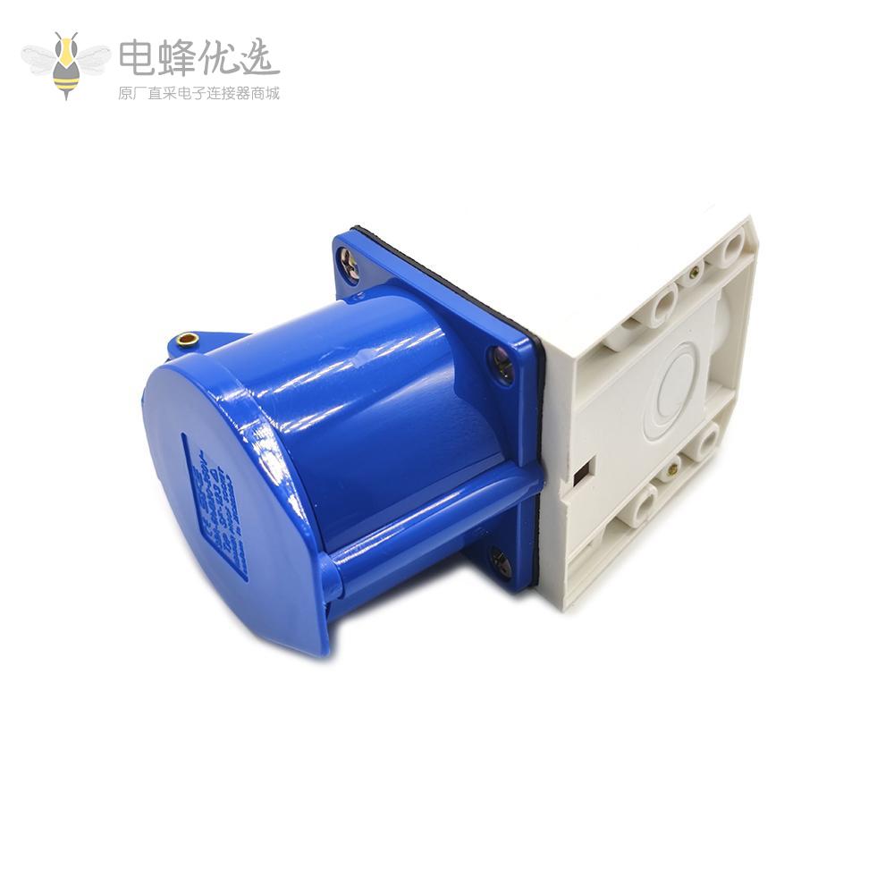 室外工业插座蓝色IP67防水32A 3芯250V