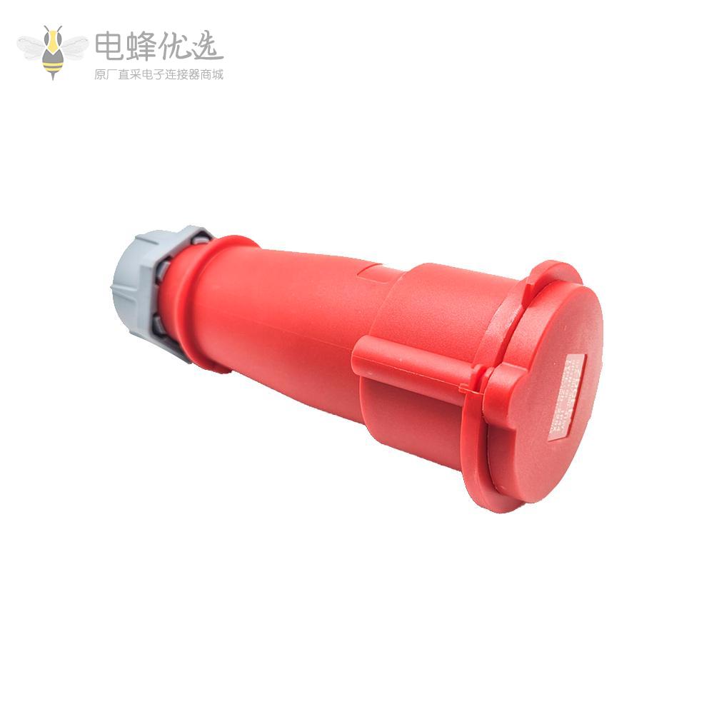 TYP6工业连接器32A400V防水连接器5芯红色3相IP44